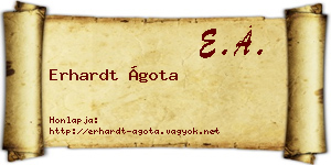 Erhardt Ágota névjegykártya